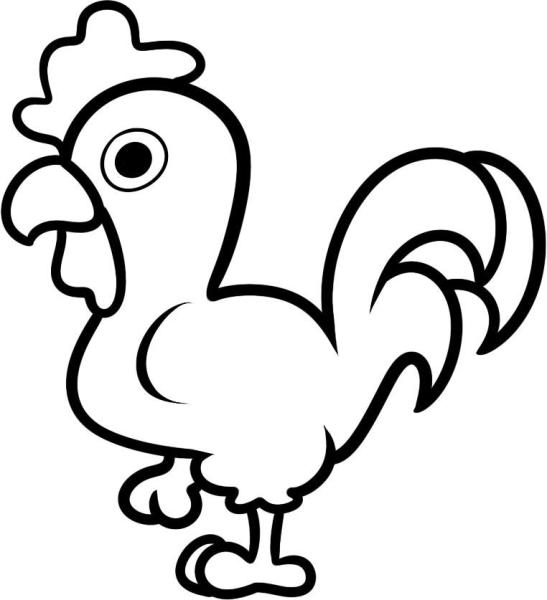 Петух карандашом