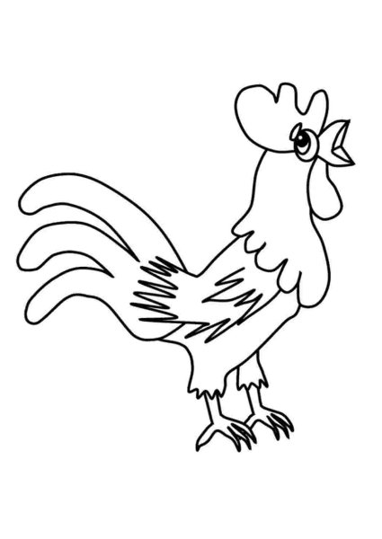 Петушок раскраска для детей