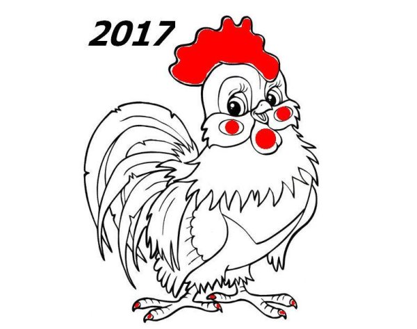 Петушок. Раскраска