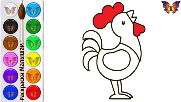 Петух рисунок