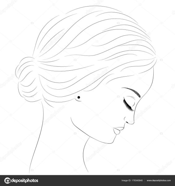 Раскраска портрет в профиль
