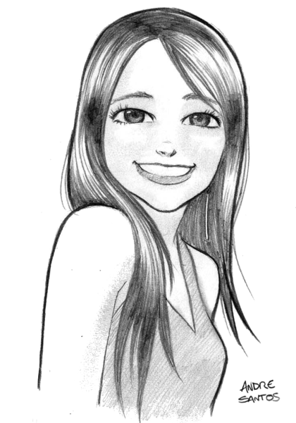 Портрет карандашом мультяшный