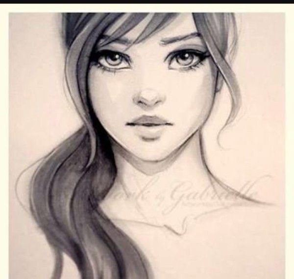 Портрет девушки карандашом