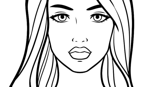 Лицо девушки раскраска