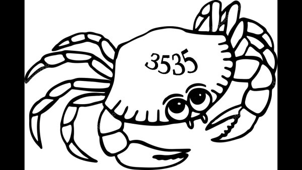 Трафарет морской краб