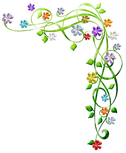 Цветочный орнамент уголок