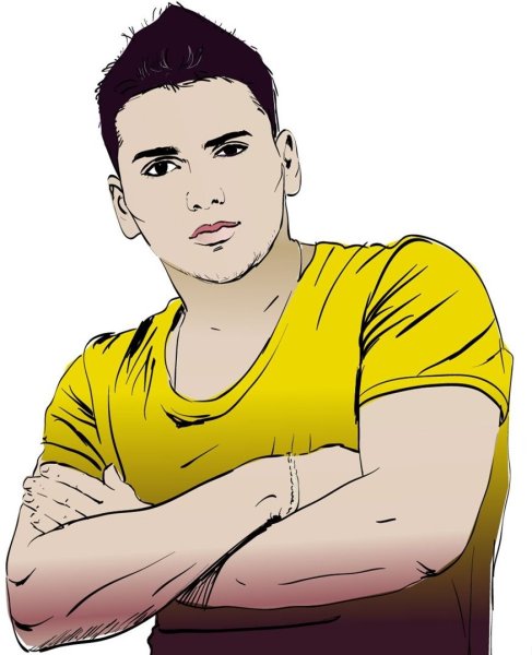 Борода силуэт