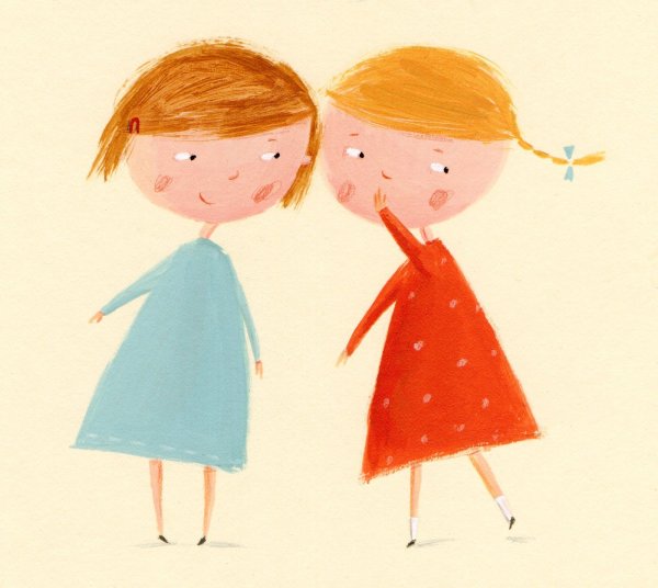 Подруги иллюстрация