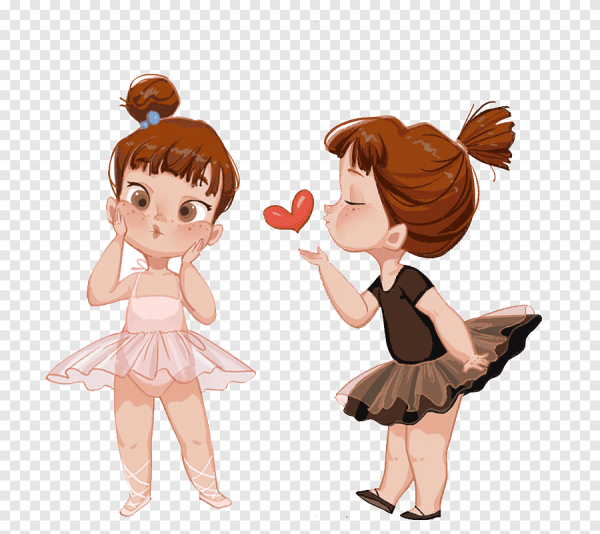 Две девочки мультяшные