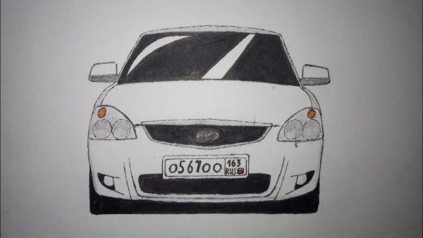 Рисунок машины Приора