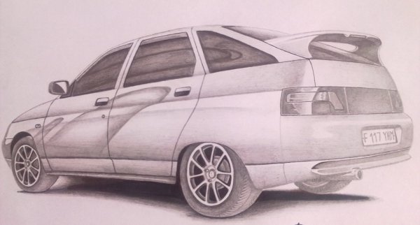 ВАЗ 2107 карандашом