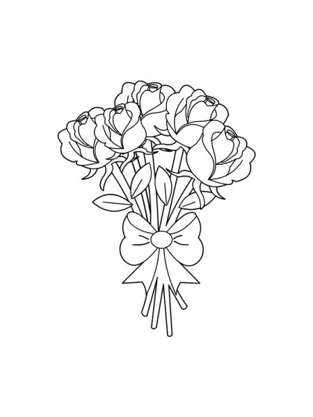 Раскраска букет цветов