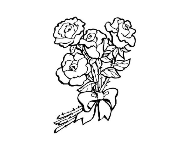 Цветы букет роза для рисования
