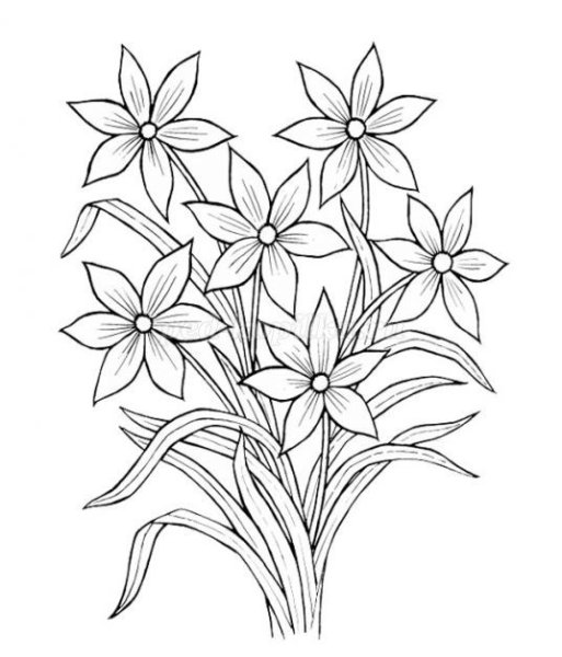 Раскраска цветок для детей 3-4 лет