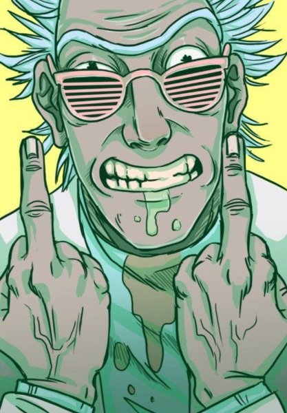 Рик и Морти Рик курит