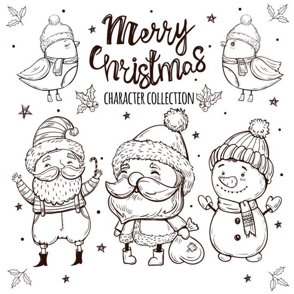 Рождество раскраска для детей