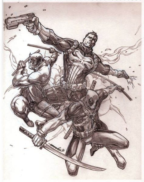 Рисовка Марвел