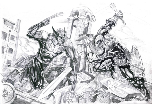 Комиксы Марвел рисунки карандашом