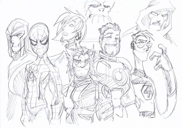 Стиль Марвел в рисовании