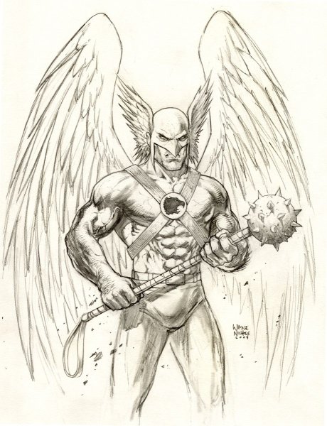 Супергерои раскраски человек-ястреб