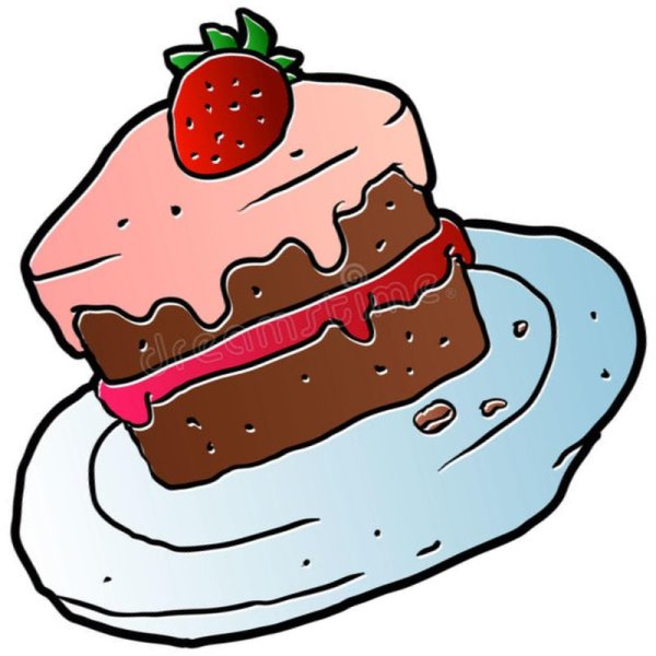 Рисунок торта для срисовки