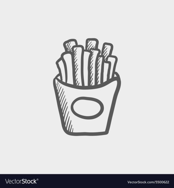 Картошка фри рисунок для срисовки