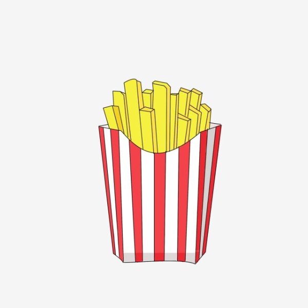 Легкие рисунки картошка фри и мороженое