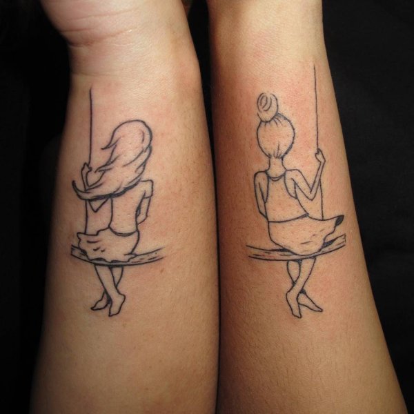 Парные тату для девушек