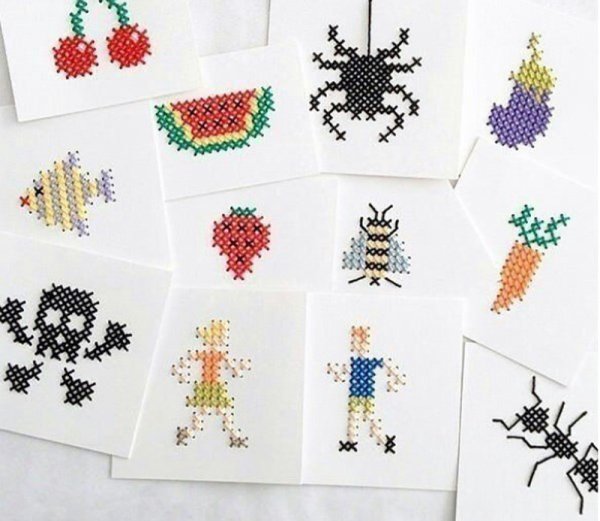 Вышивка крестом на бумаге