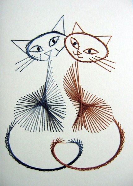 Техника изонити вышивка нитками по картону схемы