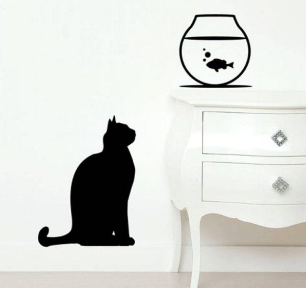 Рисунки на стенах в интерьере