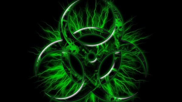 Неоновый знак радиации