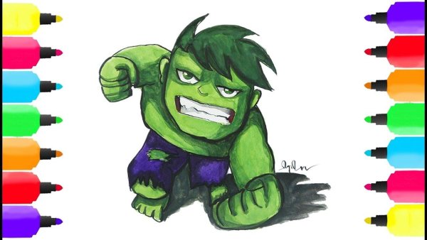Халк рисунок легкий