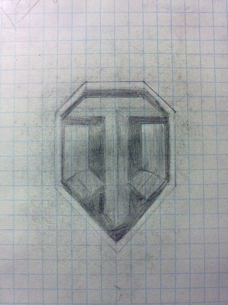 3д фигуры карандашом