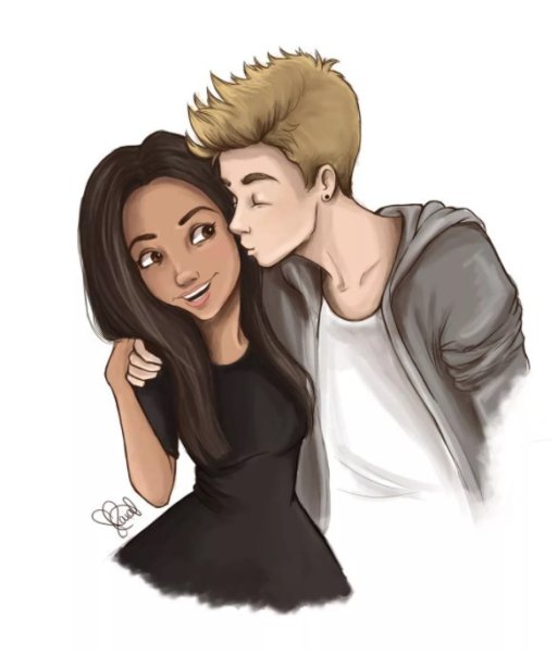 Парень и девушка мультяшные