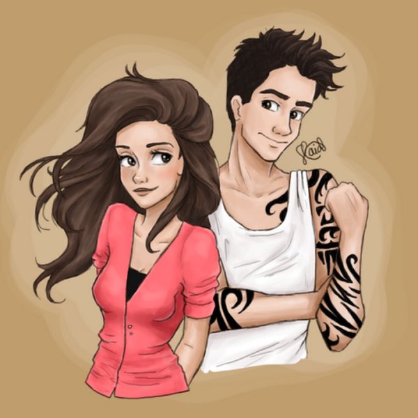 Парень и девушка мультяшные