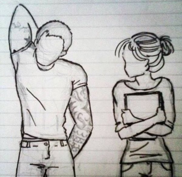 Парень и девушка мультяшные