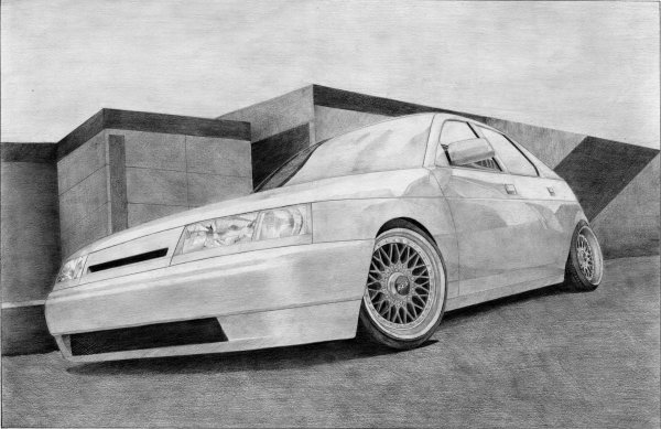 ВАЗ 2110 карандашом