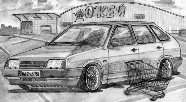 ВАЗ 2107 тюнинговая раскраска