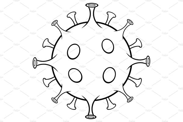 Раскраска вирус коронавирус