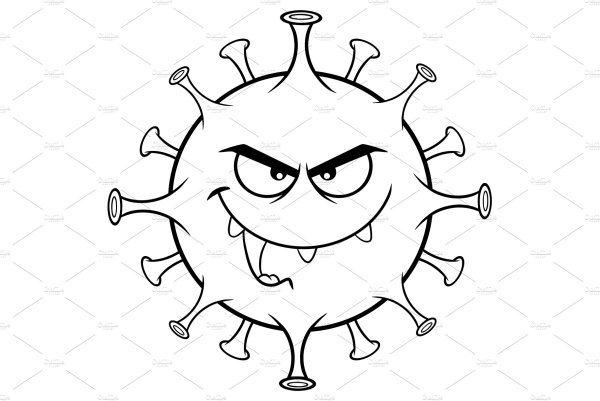 Вирус раскраска для детей