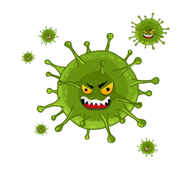 Бактерия ковид 19 рисунок вирус