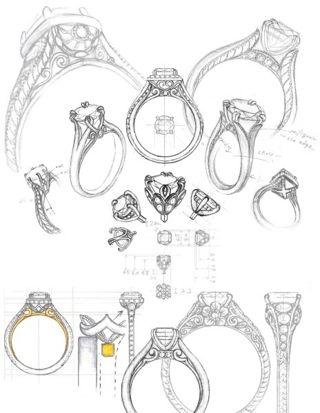 Зарисовки ювелирных украшений