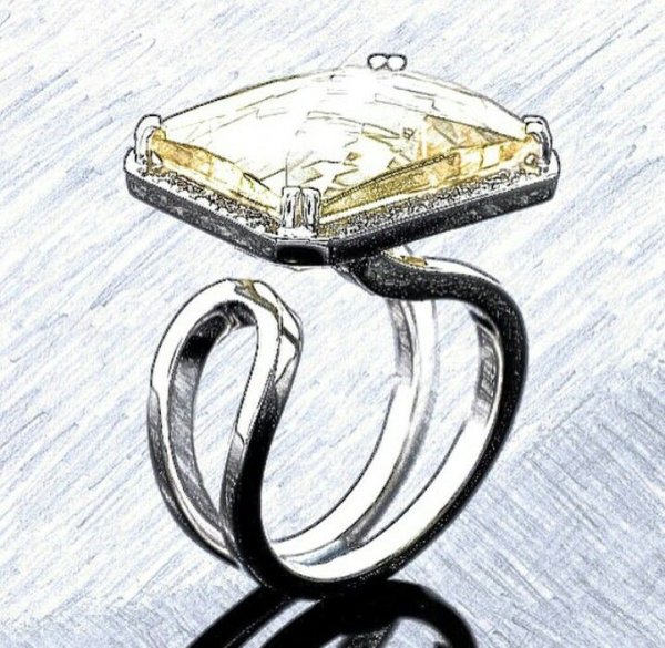 Эскизы ювелирных украшений в цвете