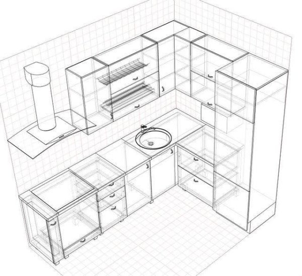 Мультяшный кухонный гарнитур