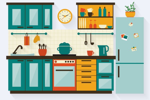 Кухня карандашом легко