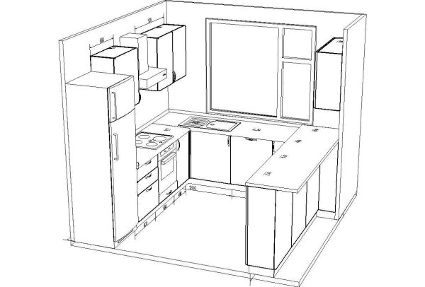 Эскиз кухни