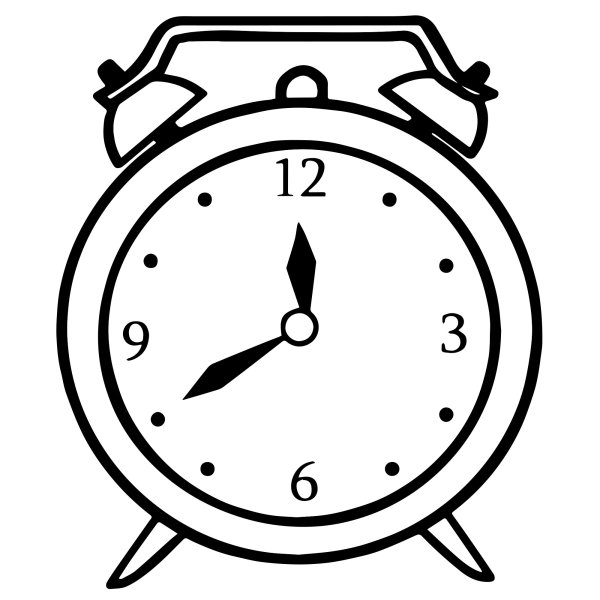 Часы раскраска для малышей