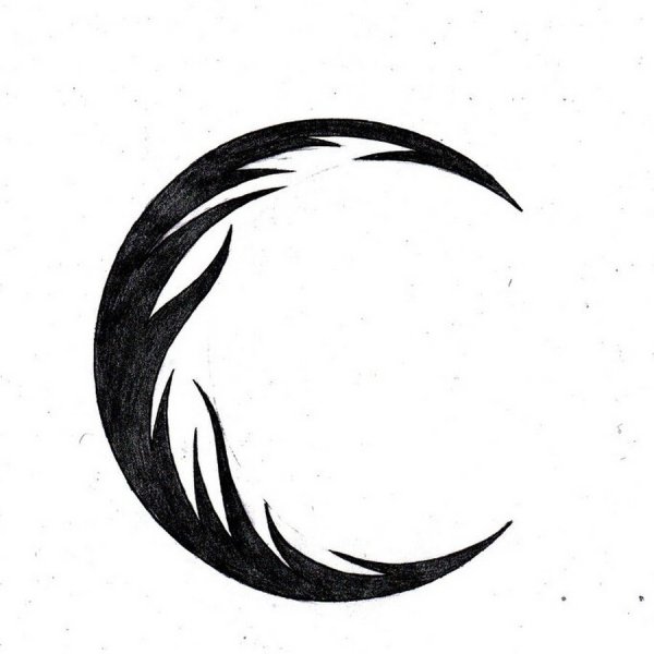 Полумесяц тату эскиз