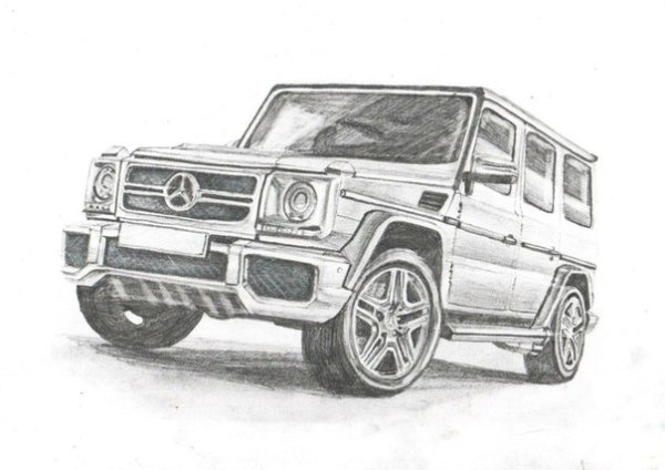 Раскраска Мерседес Гелендваген g63